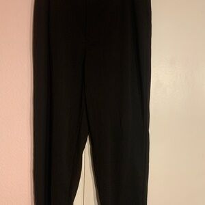 Women’s Black Trouser Pants with Double Button Detail
